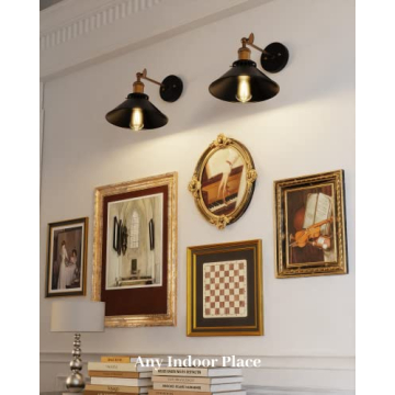 JACKYLED Vintage Adjustable Wall Sconces - Set of 2