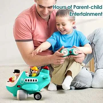 iPlay, iLearn Baby Airplane Toys, Cool Remote Control Plane Toy for Toddlers 2-3, Infant Music RC Helicopter W/Light Sound, Easy Fun Birthday Gift for 18 24 Month 2 3 4 Year Old Boy Girl Kids Children