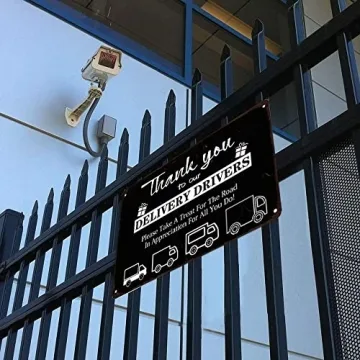 Vintage Thank You Delivery Driver Metal Sign for Home Decor