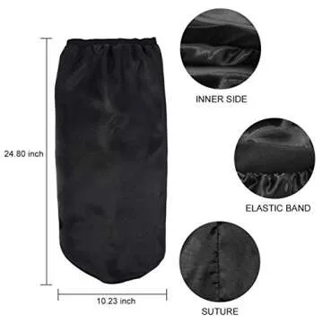 Extra Large Long Satin Bonnet Sleep Cap for Women