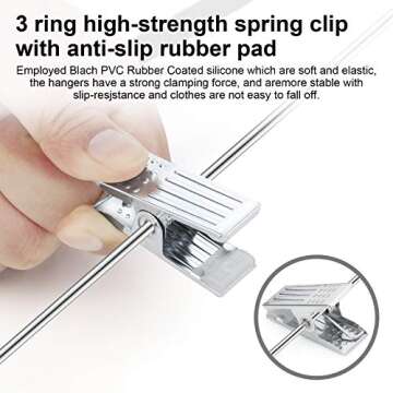 TIMMY Velver Hangers with Clips (20 Pack) Hangers Non Slip Velvet Clothes Hangers,Ultra Thin Pants Hangers,Skirt Hangers with 360°Swivel Hooks(Black)