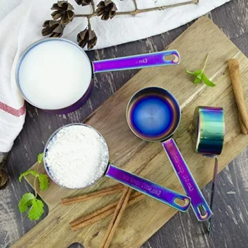 Amazing Rainbow Measuring Cups and Spoons Set for Kitchens