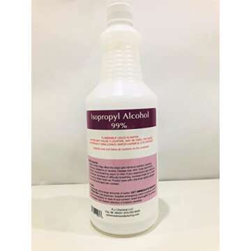 Isopropyl Alcohol 99% Strength Gallon - Packed in 4-32 oz. Bottles - 100% Pure