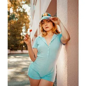 Visor-Sun-Hat PVC-Plastic Protection - Wide Brim Outdoor for Summer 1 Pack-White