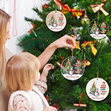 Custom Personalized Family Name Christmas Ornaments 2025