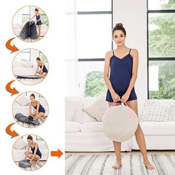 Hurbo Newest Portable Folding steam Sauna Room, Home Sauna spa, Weight Loss Therapy, Full Body Spa Detox Sauna Room with Foldable Chair Timer Remote Control (31.5 x 31.5 x 40.6inch, Gray)