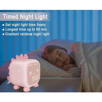 EZYBUY Dinosaur Alarm Clock for Kids - Eco-Friendly Night Light Design