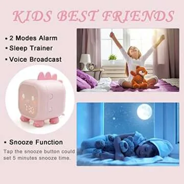 Kids Dinosaur Alarm Clock - Fun & Functional Night Light