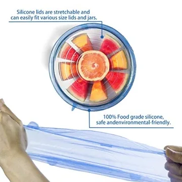 YAZJIWAN Silicone Stretch Lids - Eco-Friendly Reusable Covers