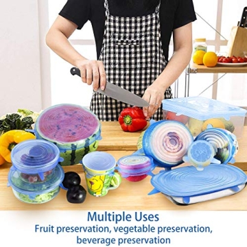 YAZJIWAN Silicone Stretch Lids - Eco-Friendly Reusable Covers