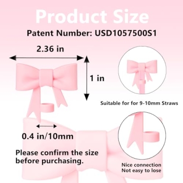 YAYAYOUNG Bow Straw Covers for Stanley Tumblers - Set of 3