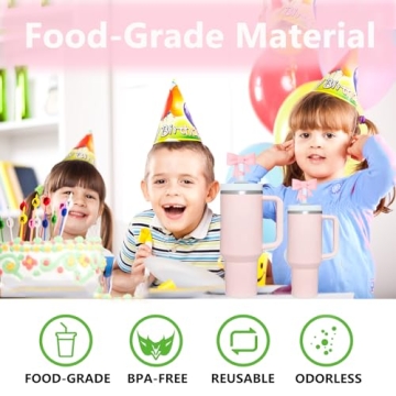 YAYAYOUNG Bow Straw Covers for Stanley Tumblers - Set of 3