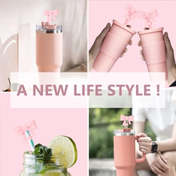 YAYAYOUNG Bow Straw Covers for Stanley Tumblers - Set of 3
