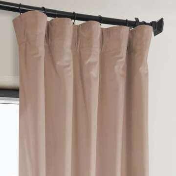 HPD Half Price Drapes Heritage Plush Velvet Curtains 84 Inches Long Room Darkening Curtains for Bedroom & Living Room 50W x 84L, (1 Panel), Peach Blossom