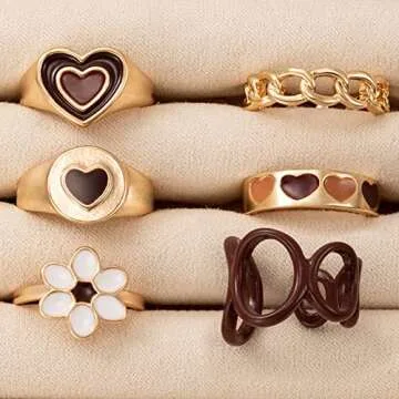Shop Colorful Y2K Chunky Rings for Trendy Styles