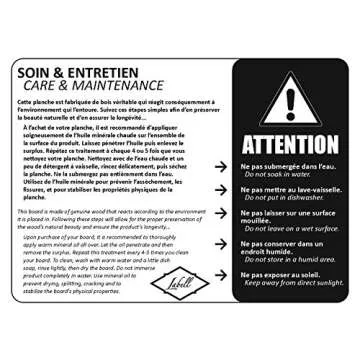 Labell Handle Serving Boards - Small Canadian Maple Hardwood Cutting Board for Meats, Vegetables, Fruits, and Cheeses - Flat Paddle Chopping Board Perfect for Charcuterie (6" x 12" x 0.75")