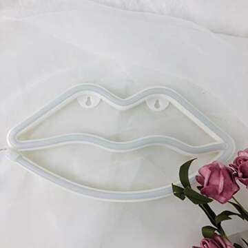 Hopolon Lip Neon Signs for Kids Room and Party Decor