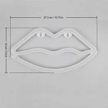 Hopolon Lip Neon Signs for Kids Room and Party Decor
