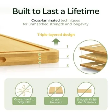 Keechee Bamboo Cutting Boards Set - Versatile & Eco-Friendly