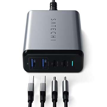 Satechi 75W Dual USB-C PD Charger - Fast & Compact Charging