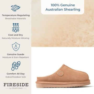Fireside Dearfoams Women's Shearling Clog Slipper