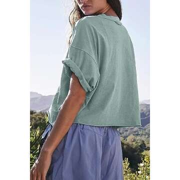 Carpetcom Women's Oversized Workout Shirts - Stylish & Comfortable