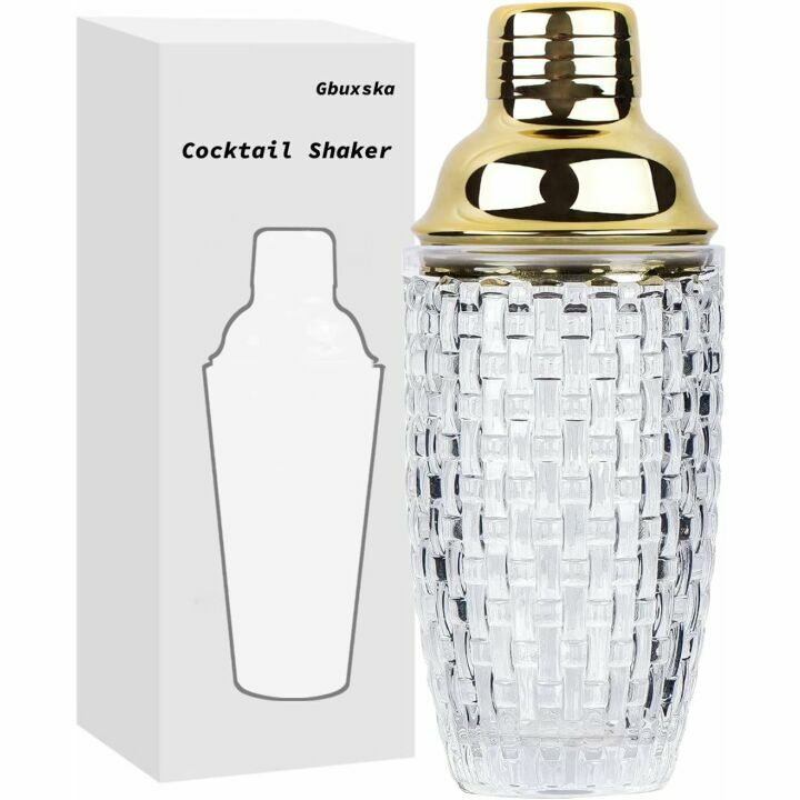 Elegant Glass Cocktail Shaker Set - 13 oz