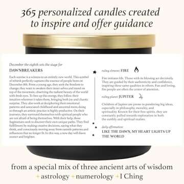 May 23rd Personalized Zodiac Candle | Inspirational Astrology Reading and Daily Affirmation for Your...