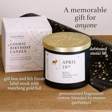 May 23rd Personalized Zodiac Candle | Inspirational Astrology Reading and Daily Affirmation for Your Birthdate | Handmade Gemini Candles | Astrology Birthday Gifts for Women