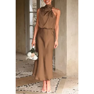 Elegant Summer Satin Dress for Women - PRETTYGARDEN