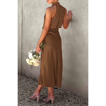 Elegant Summer Satin Dress for Women - PRETTYGARDEN
