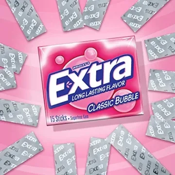 EXTRA Sugar Free Bubble Gum - 10 Packs of 15 Count