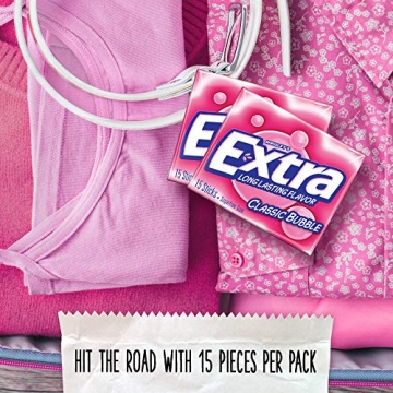 EXTRA Sugar Free Bubble Gum - 10 Packs of 15 Count