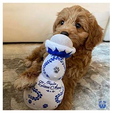 PAWTY Dog Toys - Claws Awoof Dog Toy - Funny Cute Durable Unique Dog Plush Toy With Squeaker For Small Medium Dogs - Cute Dog Gifts For Dog Birthday - Cute Dog Toy with Squeaky