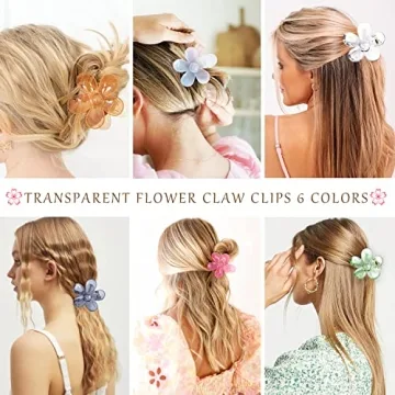 Flower Claw Clips for Women Thick Hair Stylish Accessories