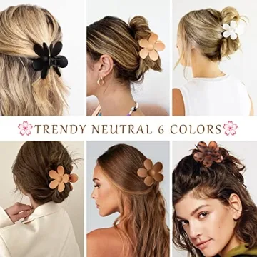 Flower Claw Clips for Women Thick Hair Stylish Accessories