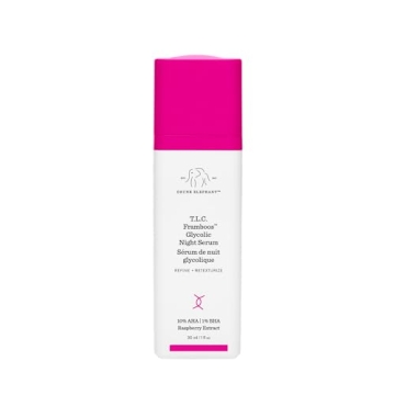 Drunk Elephant T.L.C. Framboos Glycolic Night Serum - Skin Care Brightening Night Serum. Repackaging (30 mL / 1 Fl Oz)