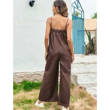 Stylish Onedreamer Women's Denim Jumpsuit with Pockets