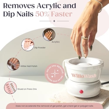 Willowash Electric Nail Soaking Bowl for Fast Removal Kit