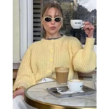 Acmplla Chunky Knit Cardigan Sweater for Women Fall 2024