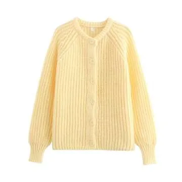 Acmplla Chunky Knit Cardigan Sweater for Women Fall 2024