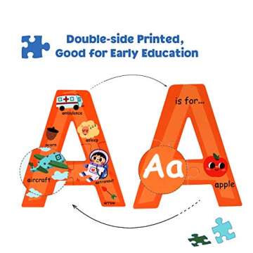 SYNARRY Alphabet Puzzles for Educational Fun Ages 3-5