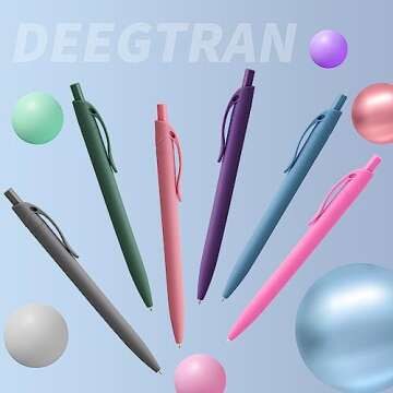 Deegtran 50 Pack Pink Click Pens Smooth Writing