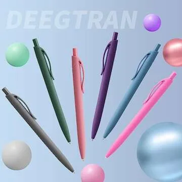 Deegtran 50 Pack Pink Click Pens Smooth Writing
