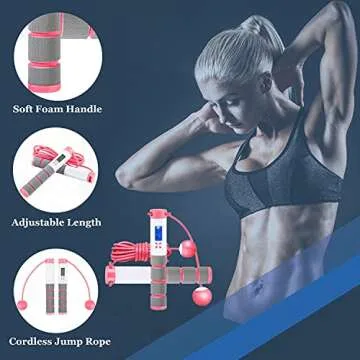 Digital Weighted Jump Rope with Counter for All Ages