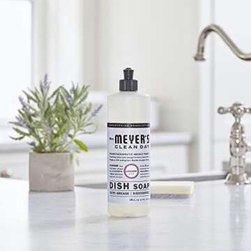 MRS. MEYER'S CLEAN DAY Kitchen Basics Set, Includes: Multi-Surface Cleaner, Hand Soap, Dish Soap, Lavender Scent, 3 Count Pack