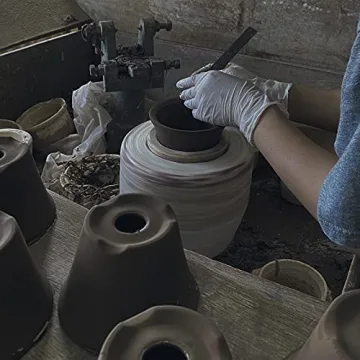 Wazakura Handmade Rounded Ceramic Bonsai Pot 4.3 in