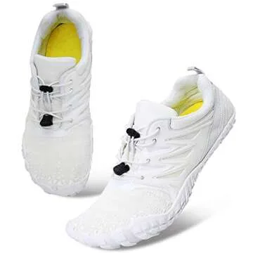 L-RUN Womens Barefoot Gym Walking Trail Beach Shoes WhiteM US (Women 7.5, Men 6)=EU38