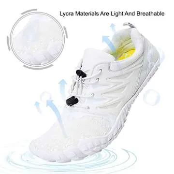 L-RUN Womens Barefoot Gym Walking Trail Beach Shoes WhiteM US (Women 7.5, Men 6)=EU38