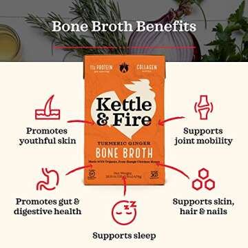 Kettle & Fire Broth Bone Chicken Turmeric Ginger, 16.9 Ounce
